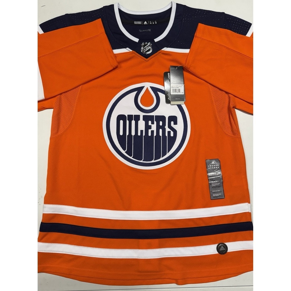 Adidas Edmonton Oilers Hockey Jersey Sz 50 (M) Home Jersey (read)